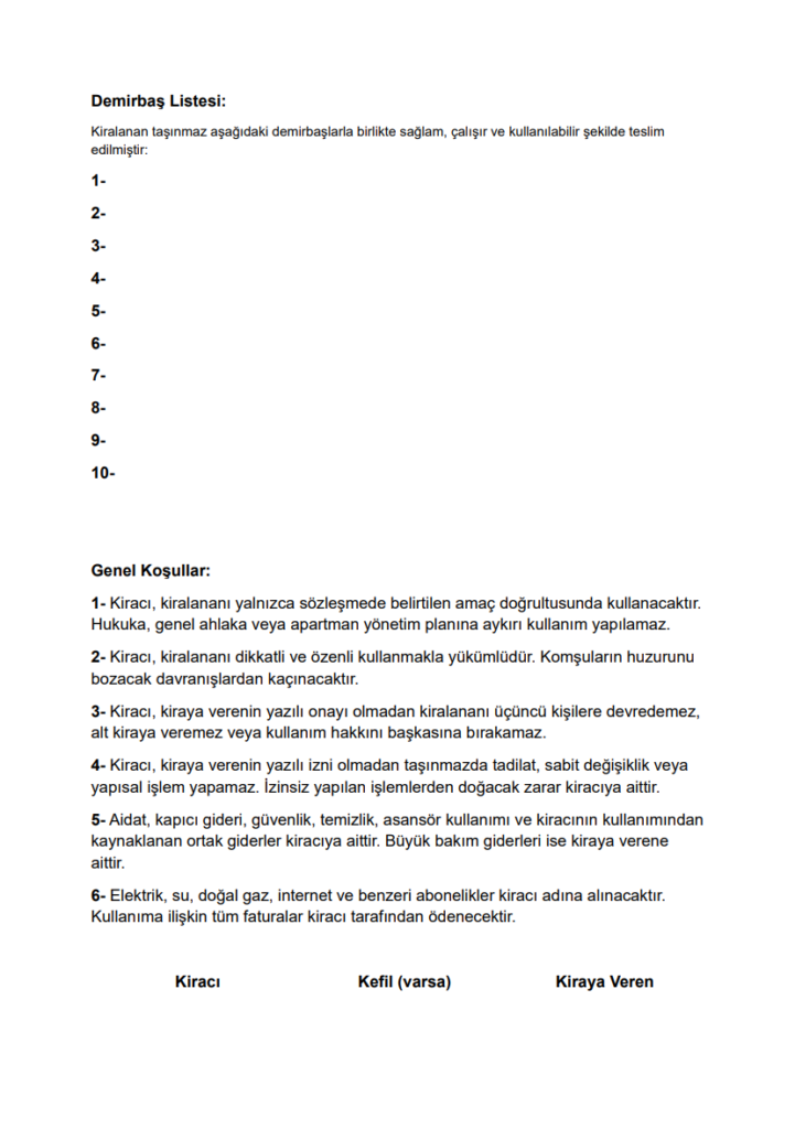 kira sözleşmesi örneği sayfa 2