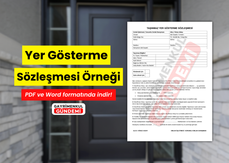 yer gösterme sözleşmesi