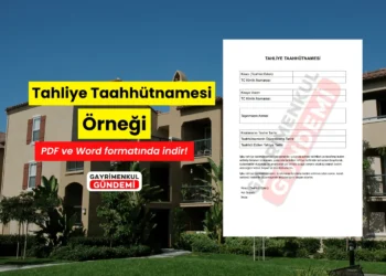 tahliye taahhütnamesi örneği