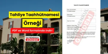 tahliye taahhütnamesi örneği